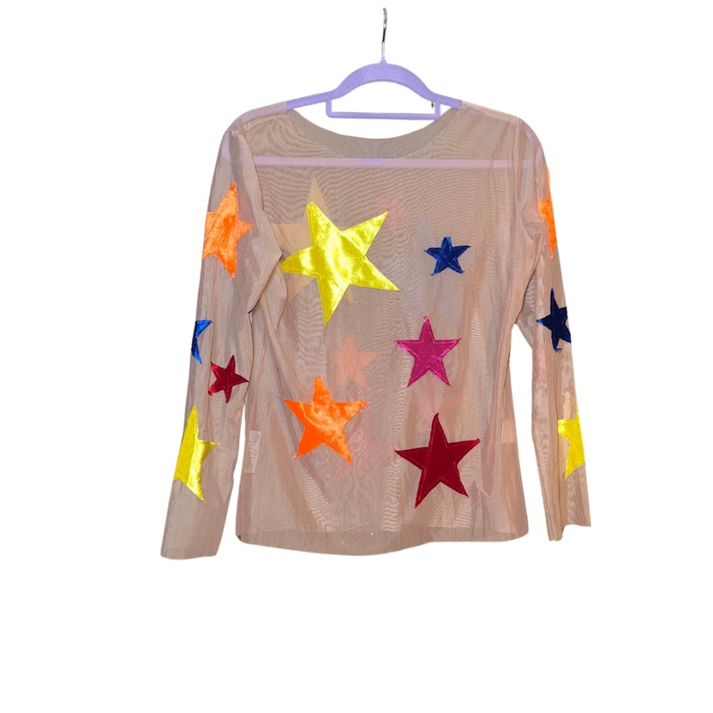 Colorful Star Pattern Long Sleeve Top